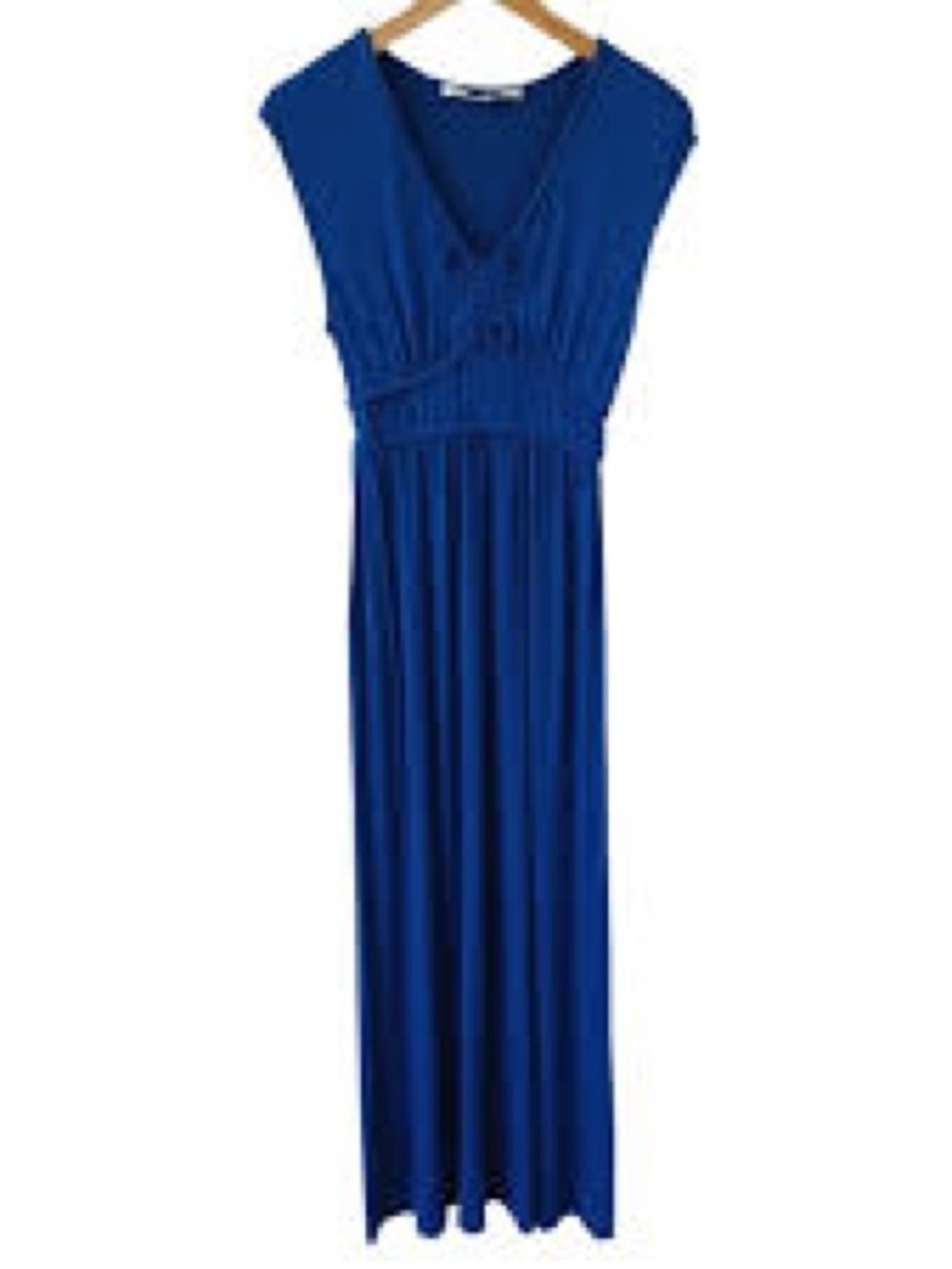 Max Studio Royal Blue V-Neck Maxi Dress